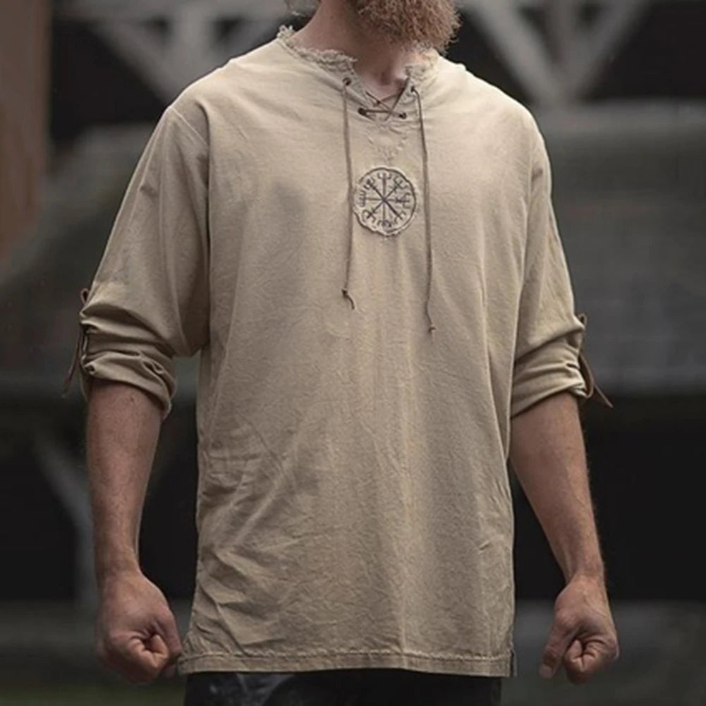 Medieval Viking Shirt (Linen Long-sleeve)