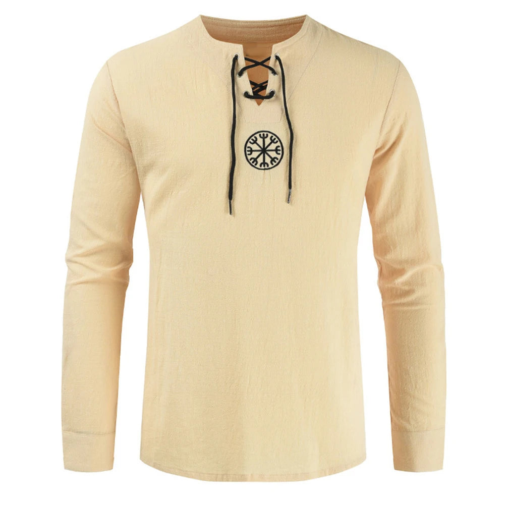 Medieval Viking Shirt (Linen Long-sleeve)